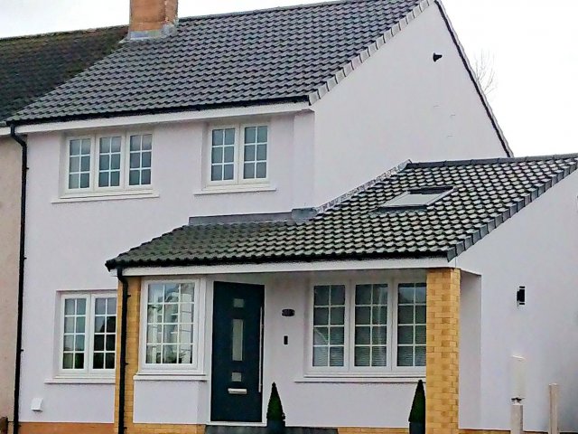 House extension added to a new property at Green Lane in Cumbria